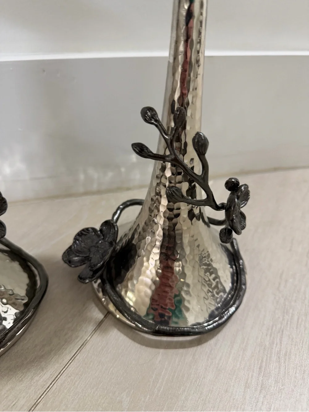Michael Aram Black Orchid Candlesticks Pair